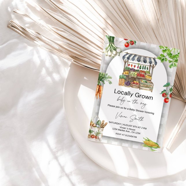 Locally Grown Baby Shower– Cute Farm-to-Table Invitation (Creator Uploaded)