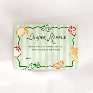 Locally Grown Baby Shower Diaper Raffle Enclosure Card