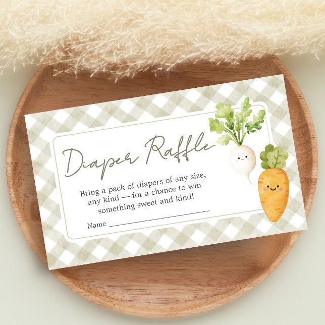 Locally Grown Baby Shower Diaper Raffle Enclosure Card (Locally Grown Baby Shower Diaper Raffle)