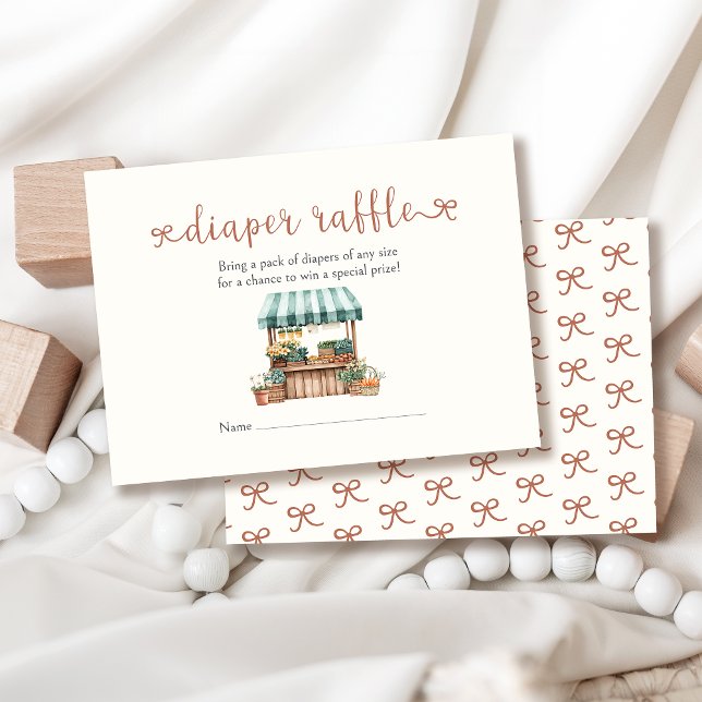 Locally Grown Baby Shower Diaper Raffle Enclosure Card (Creator Uploaded)