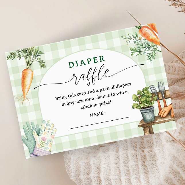 Locally Grown Baby Shower Diaper Raffle Enclosure Card (Creator Uploaded)