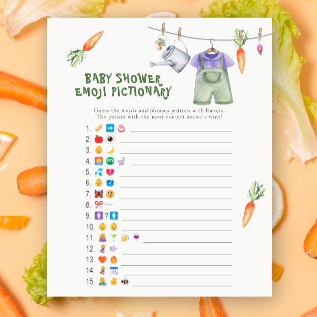 Locally grown baby shower emoji pictionary game (Creator Uploaded)