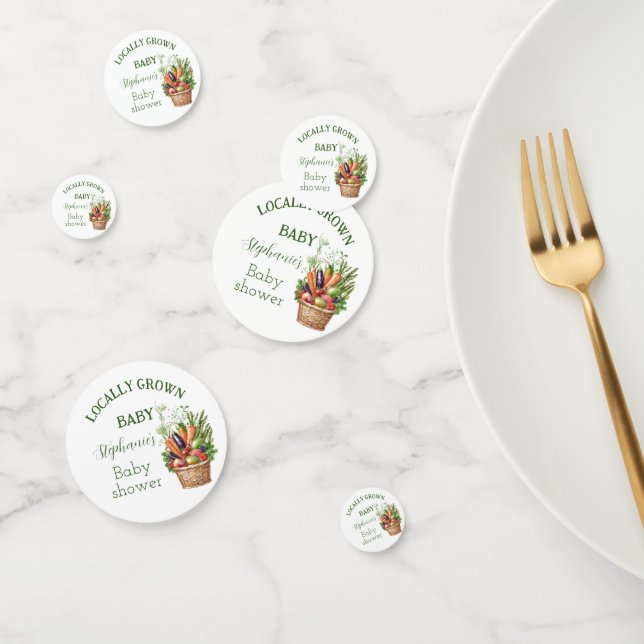 Locally Grown Baby Shower Farmers Market Confetti (Group)