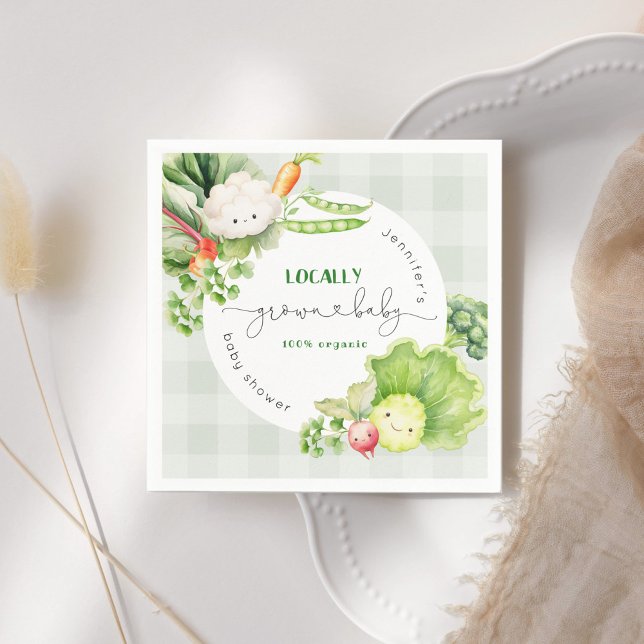 Locally grown baby shower Farmers market Napkin (Creator Uploaded)
