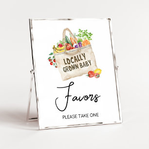 Locally Grown Baby Shower Favor Sign