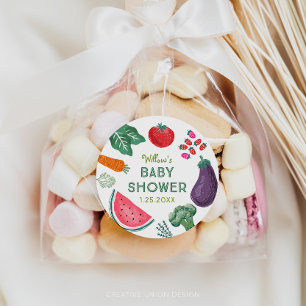 Locally Grown Baby Shower Favor Stickers