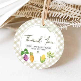 Locally Grown Baby Shower Favour Tags