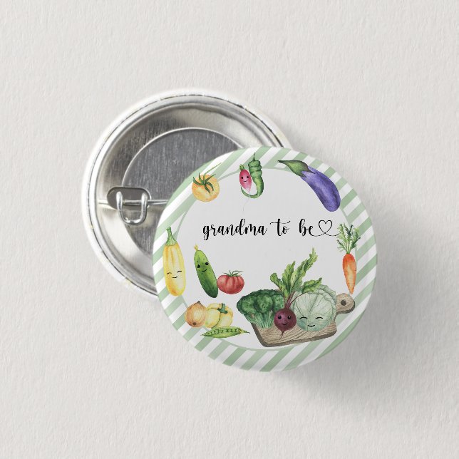 Locally Grown Baby Shower - Grandma to be 3 Cm Round Badge (Front & Back)
