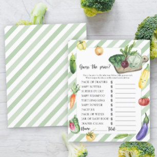 Locally grown baby shower - Guess the price! Game