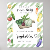 locally grown baby shower - how many vegetables