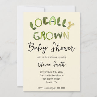 Locally Grown Baby Shower Invitation