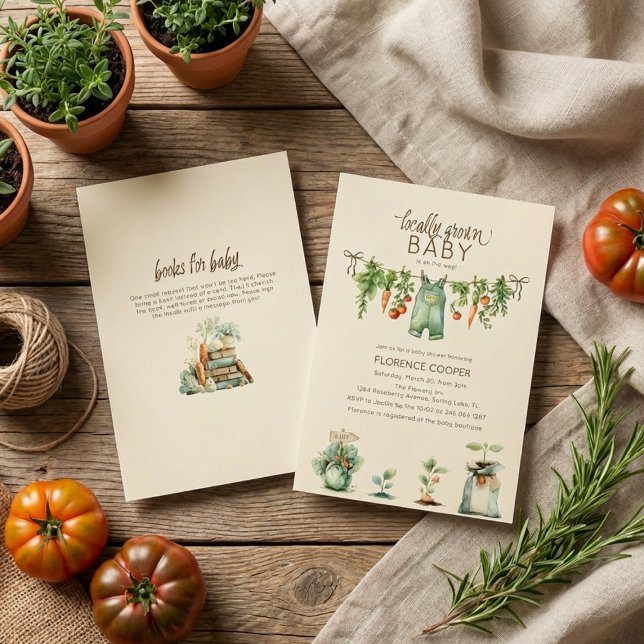 Locally Grown Baby Shower Invitation (Creator Uploaded)