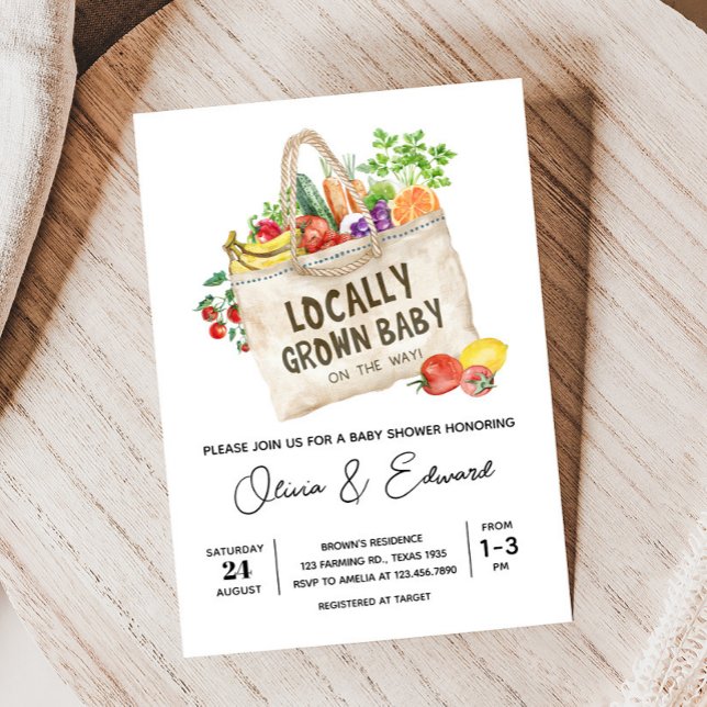 Locally Grown Baby Shower Invitation (Farmers Locally Grown Baby Shower Invitation
)