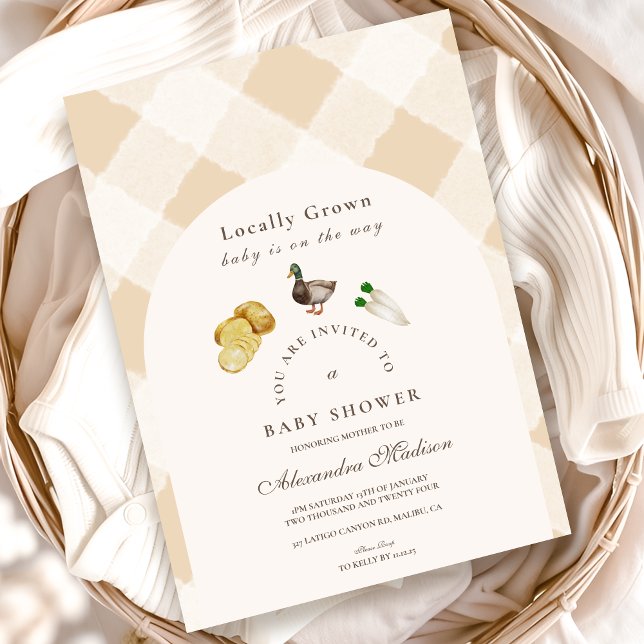 Locally Grown  Baby Shower Invitation (Creator Uploaded)