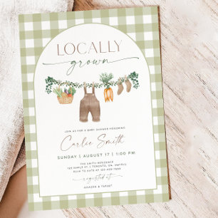Locally Grown Baby Shower Invitation, Farmers Mark Invitation