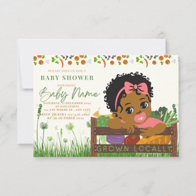 Locally Grown Baby Shower Invitations (Front)