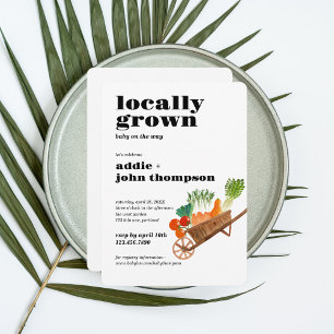 Locally Grown Baby Shower   Invite   Minimal