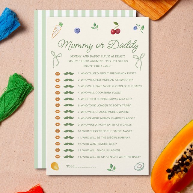 Locally Grown Baby Shower Mummy or Daddy Game (Creator Uploaded)