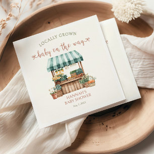 Locally Grown Baby Shower Napkin