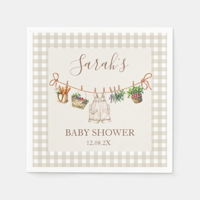 Locally Grown Baby Shower Napkin (Front)