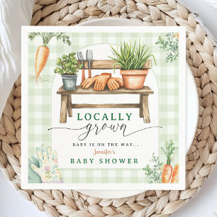 Locally Grown Baby Shower Paper Napkin