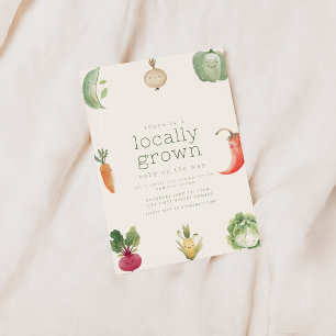 Locally Grown Baby Shower Party Invite