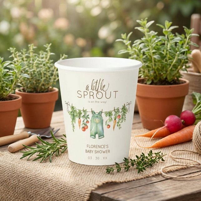 Locally Grown Baby Shower Party Paper Cups (Creator Uploaded)