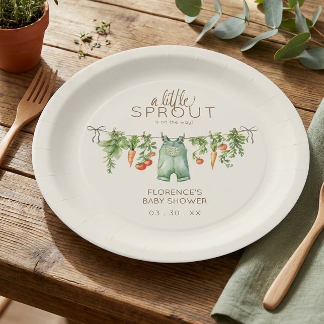 Locally Grown Baby Shower Party Paper Plate (Creator Uploaded)