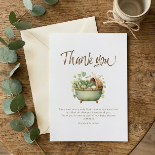 Locally Grown Baby Shower Party Thank You Card
