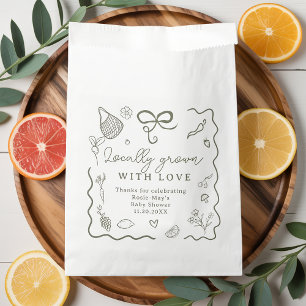 Locally Grown Baby Shower Rustic Farmer’s Market Favour Bags