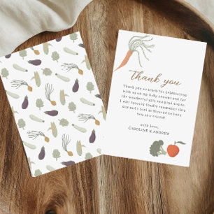 Locally Grown Baby Shower Thank You Card