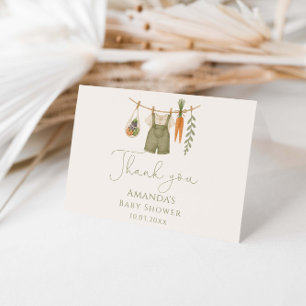Locally Grown Baby Shower  Thank You Card