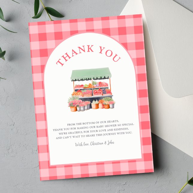 Locally Grown Baby Shower Thank You Card (Creator Uploaded)