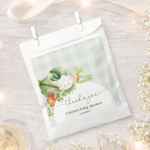 Locally grown baby shower thank you favour bags