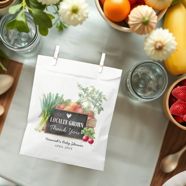 Locally Grown Baby shower Thank You  Favour Bags (Creator Uploaded)