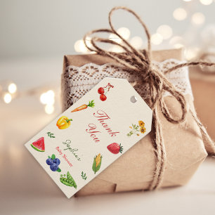 Locally Grown Baby Shower Thank You Favour Gift Tags