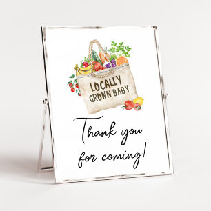 Locally Grown Baby Shower Thank you Sign
