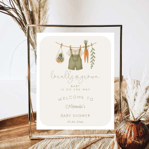 Locally Grown Baby Shower Welcome Poster