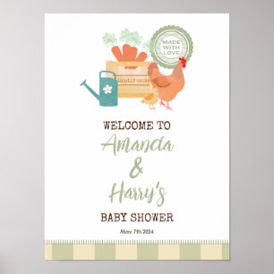 Locally Grown Baby Shower Welcome Sign