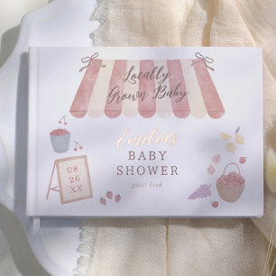 Locally Grown Baby Watercolor Baby Shower Guest Book