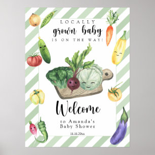 Locally Grown Baby - Welcome baby shower Poster
