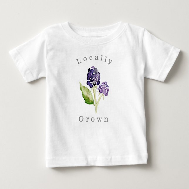 Locally Grown Blackberry Duo | Organic Fruit Baby T-Shirt (Front)