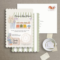 Locally Grown Cart Baby Shower Invitation
