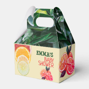 Locally Grown Citrus Orchard Garden Baby Shower Favour Box