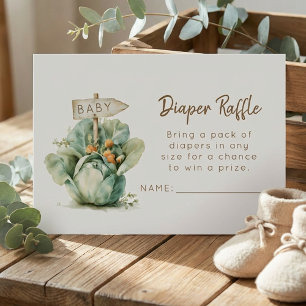 Locally Grown Diaper Raffle Baby Shower Enclosure Card