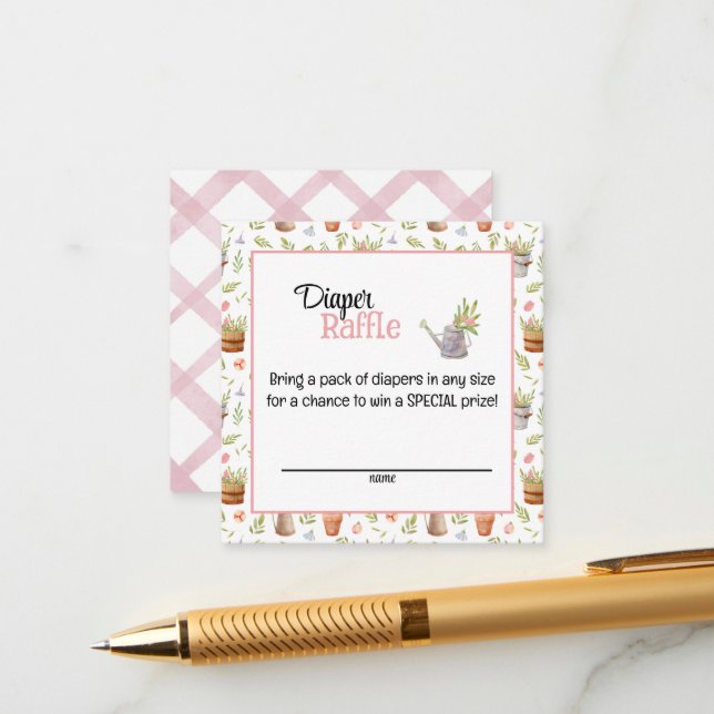 Locally Grown Diaper Raffle Card (Front/Back In Situ)