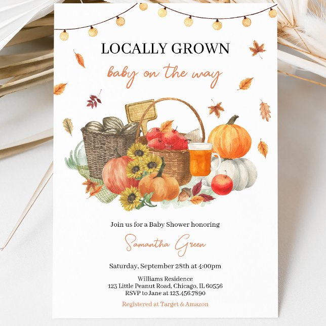 Locally Grown Fall Baby Shower Invitation (Creator Uploaded)