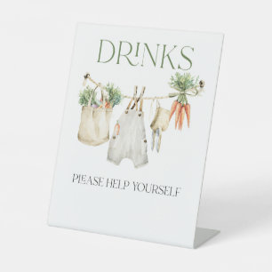 Locally Grown Farm Baby Shower Drinks Sign