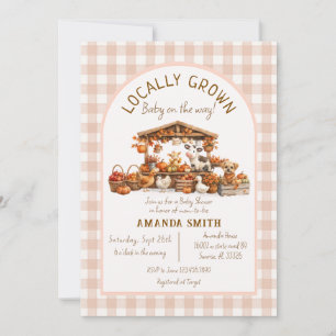 Locally Grown Farm Market Baby Shower Invitation