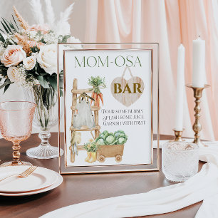 Locally Grown Farm Rustic Baby Shower Momosa Poster